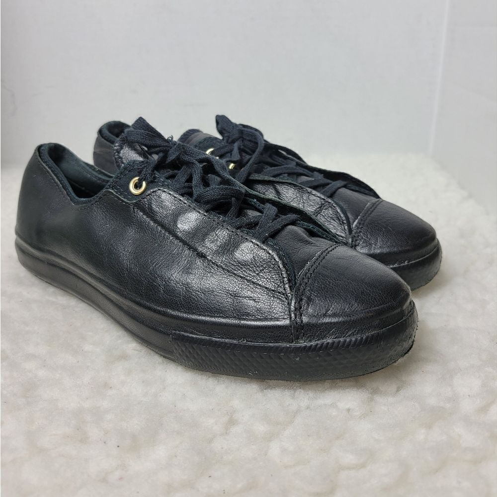 Converse C T All Star High Line Shroud Ox Women's Sneaker Size 8 Black Leather